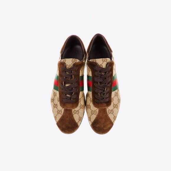 Authentic Gucci canvas green and red web sneakers 

Size 8.5 - Picture 1 of 13